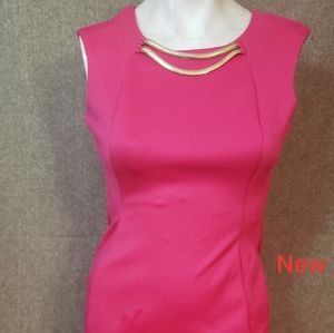 Fuchsia dress- sleeveless